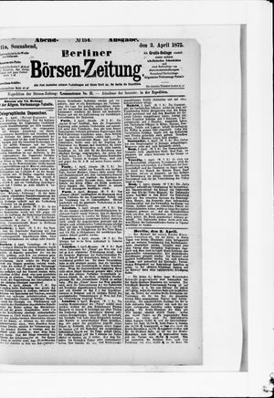 Berliner Börsen-Zeitung vom 03.04.1875
