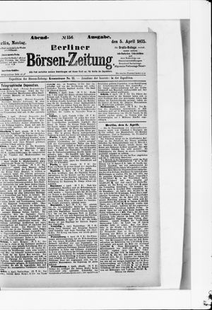 Berliner Börsen-Zeitung vom 05.04.1875