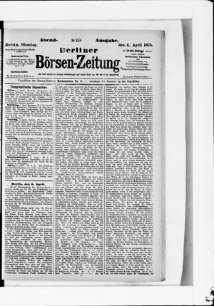 Berliner Börsen-Zeitung vom 06.04.1875