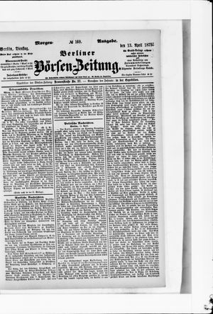 Berliner Börsen-Zeitung vom 13.04.1875