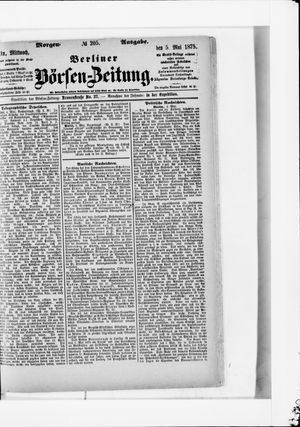 Berliner Börsen-Zeitung vom 05.05.1875