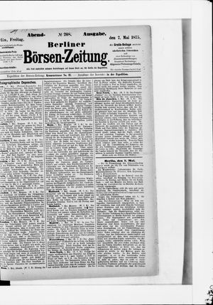 Berliner Börsen-Zeitung on May 7, 1875