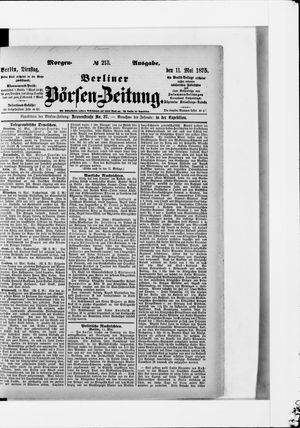 Berliner Börsen-Zeitung vom 11.05.1875