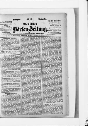 Berliner Börsen-Zeitung vom 13.05.1875