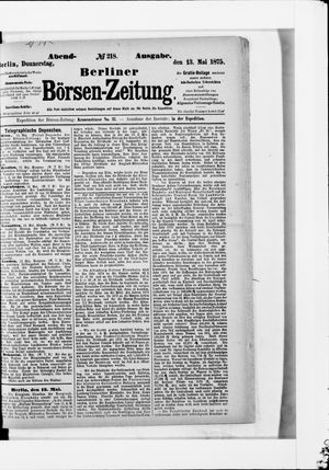 Berliner Börsen-Zeitung vom 13.05.1875