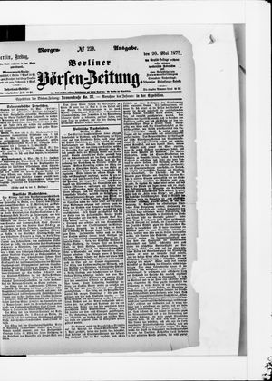 Berliner Börsen-Zeitung vom 20.05.1875