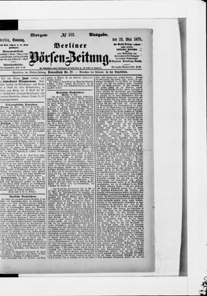 Berliner Börsen-Zeitung on May 23, 1875