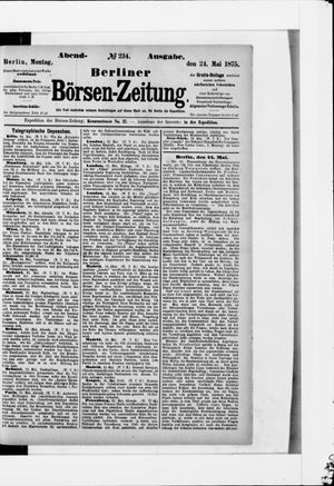 Berliner Börsen-Zeitung vom 24.05.1875