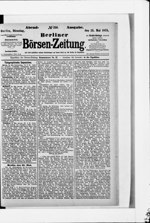 Berliner Börsen-Zeitung vom 25.05.1875