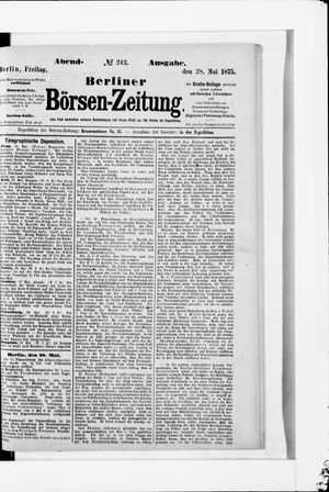 Berliner Börsen-Zeitung vom 28.05.1875