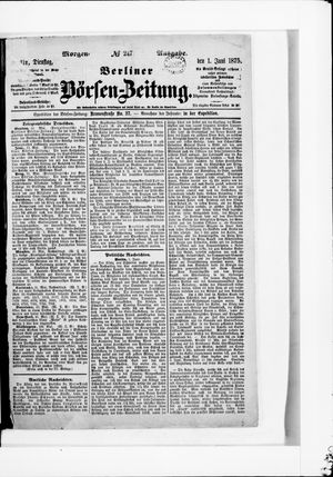 Berliner Börsen-Zeitung vom 01.06.1875