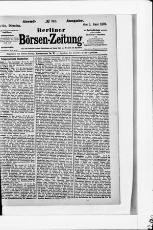 Berliner Börsen-Zeitung vom 01.06.1875
