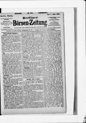 Berliner Börsen-Zeitung vom 07.06.1875