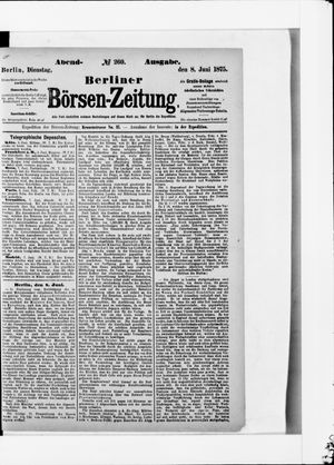Berliner Börsen-Zeitung vom 08.06.1875