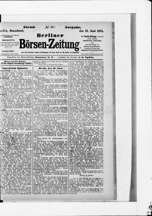 Berliner Börsen-Zeitung on Jun 12, 1875
