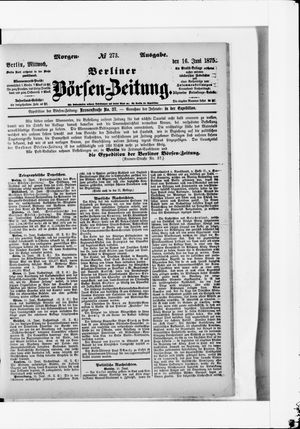 Berliner Börsen-Zeitung vom 16.06.1875