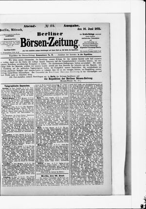 Berliner Börsen-Zeitung vom 16.06.1875