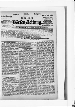 Berliner Börsen-Zeitung vom 17.06.1875