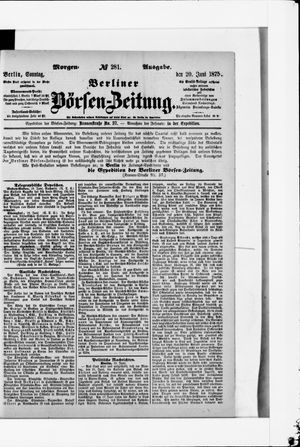 Berliner Börsen-Zeitung vom 20.06.1875