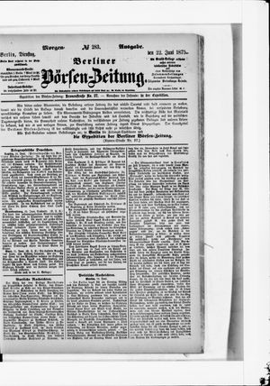 Berliner Börsen-Zeitung on Jun 22, 1875