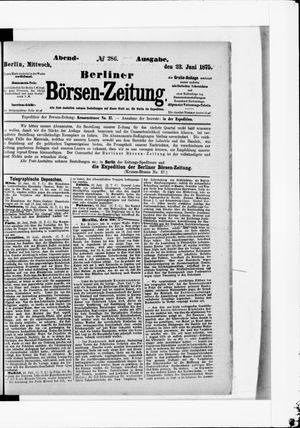 Berliner Börsen-Zeitung vom 23.06.1875