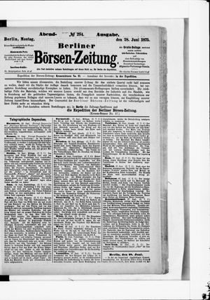 Berliner Börsen-Zeitung vom 28.06.1875