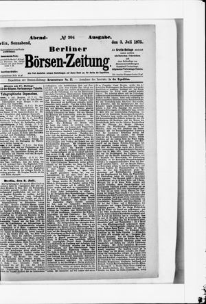 Berliner Börsen-Zeitung vom 03.07.1875