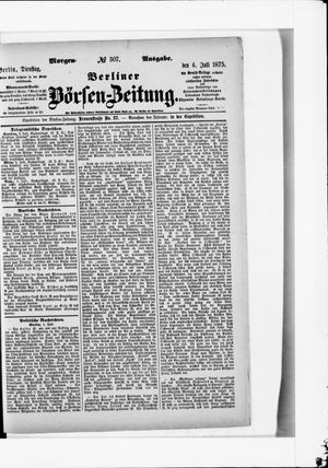 Berliner Börsen-Zeitung vom 06.07.1875