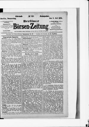 Berliner Börsen-Zeitung on Jul 8, 1875