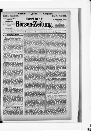 Berliner Börsen-Zeitung vom 10.07.1875