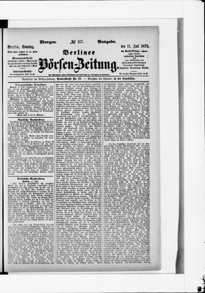 Berliner Börsen-Zeitung vom 11.07.1875
