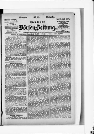 Berliner Börsen-Zeitung vom 13.07.1875
