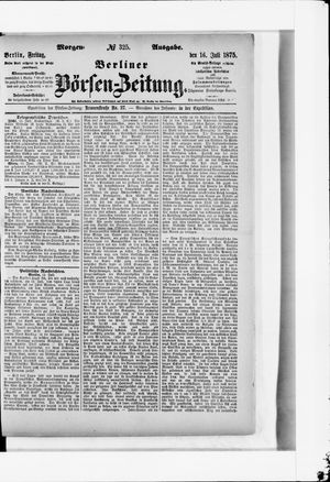 Berliner Börsen-Zeitung vom 16.07.1875
