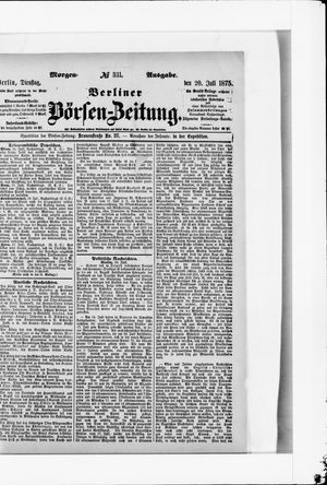 Berliner Börsen-Zeitung on Jul 20, 1875