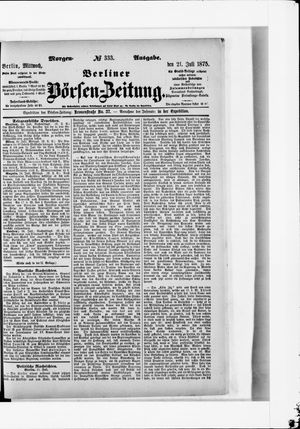 Berliner Börsen-Zeitung vom 21.07.1875