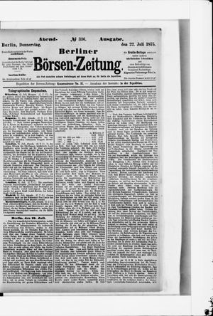 Berliner Börsen-Zeitung on Jul 22, 1875