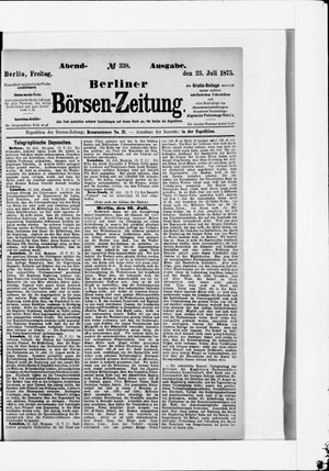 Berliner Börsen-Zeitung vom 23.07.1875