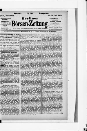 Berliner Börsen-Zeitung vom 24.07.1875