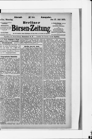 Berliner Börsen-Zeitung vom 27.07.1875