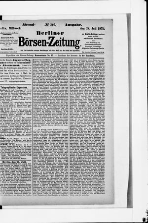 Berliner Börsen-Zeitung vom 28.07.1875