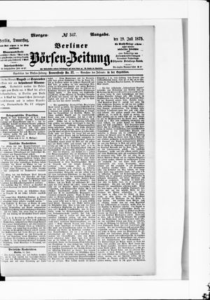Berliner Börsen-Zeitung vom 29.07.1875