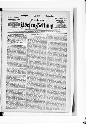 Berliner Börsen-Zeitung on Aug 1, 1875