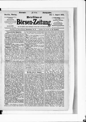 Berliner Börsen-Zeitung on Aug 2, 1875