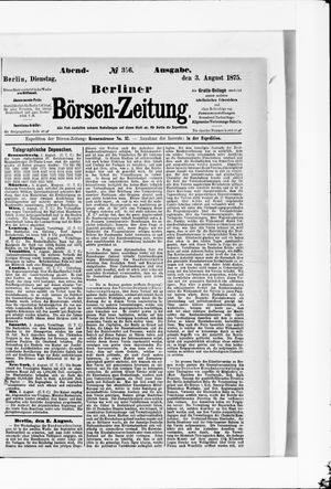 Berliner Börsen-Zeitung vom 03.08.1875