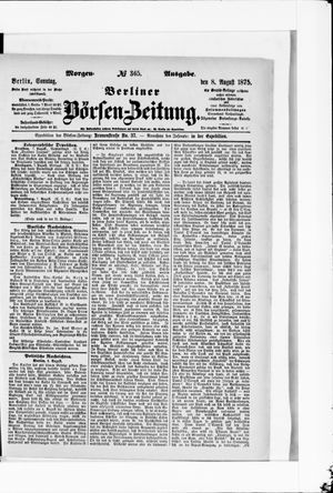 Berliner Börsen-Zeitung vom 08.08.1875