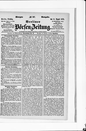 Berliner Börsen-Zeitung vom 10.08.1875