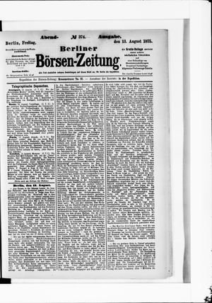 Berliner Börsen-Zeitung on Aug 13, 1875