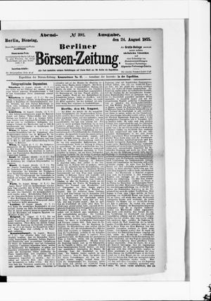 Berliner Börsen-Zeitung vom 24.08.1875