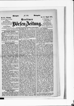 Berliner Börsen-Zeitung vom 25.08.1875