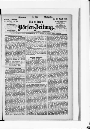 Berliner Börsen-Zeitung on Aug 26, 1875